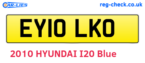 EY10LKO are the vehicle registration plates.