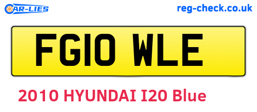FG10WLE are the vehicle registration plates.