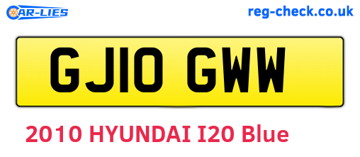 GJ10GWW are the vehicle registration plates.