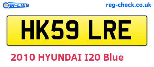 HK59LRE are the vehicle registration plates.