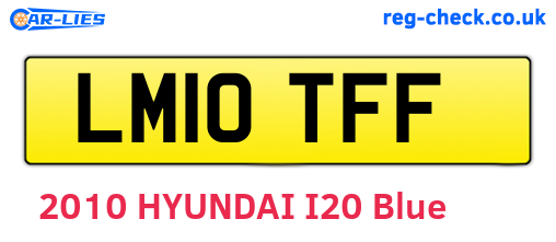 LM10TFF are the vehicle registration plates.