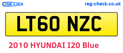 LT60NZC are the vehicle registration plates.