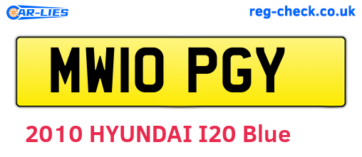 MW10PGY are the vehicle registration plates.