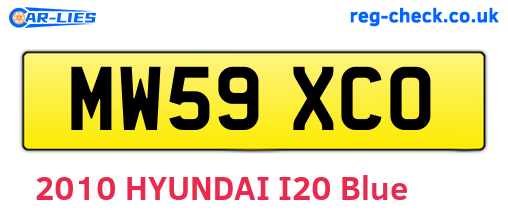 MW59XCO are the vehicle registration plates.