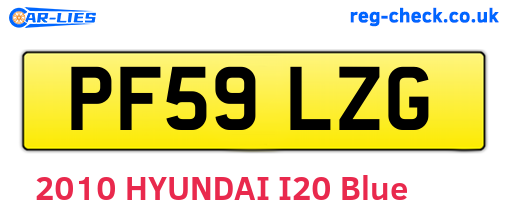 PF59LZG are the vehicle registration plates.