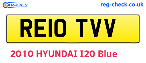 RE10TVV are the vehicle registration plates.