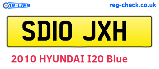 SD10JXH are the vehicle registration plates.