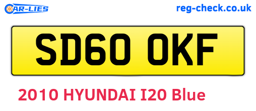 SD60OKF are the vehicle registration plates.
