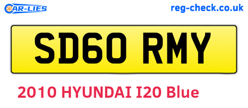 SD60RMY are the vehicle registration plates.