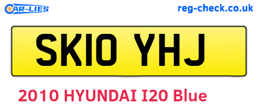 SK10YHJ are the vehicle registration plates.