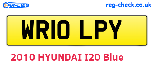 WR10LPY are the vehicle registration plates.