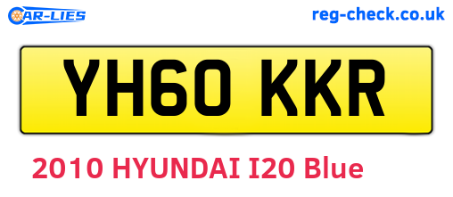 YH60KKR are the vehicle registration plates.