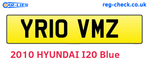 YR10VMZ are the vehicle registration plates.