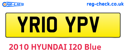YR10YPV are the vehicle registration plates.