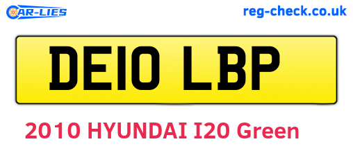 DE10LBP are the vehicle registration plates.