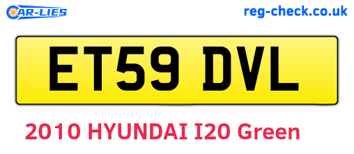ET59DVL are the vehicle registration plates.
