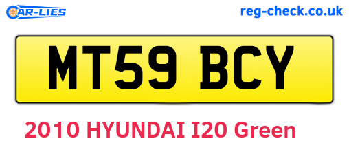 MT59BCY are the vehicle registration plates.
