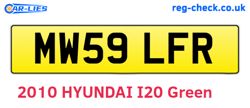 MW59LFR are the vehicle registration plates.