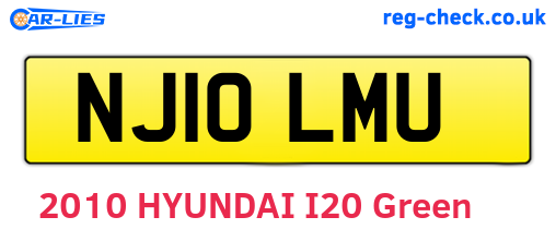NJ10LMU are the vehicle registration plates.