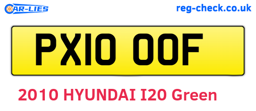 PX10OOF are the vehicle registration plates.