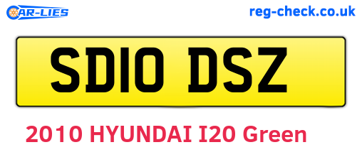 SD10DSZ are the vehicle registration plates.
