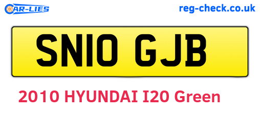 SN10GJB are the vehicle registration plates.