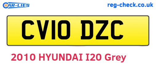 CV10DZC are the vehicle registration plates.