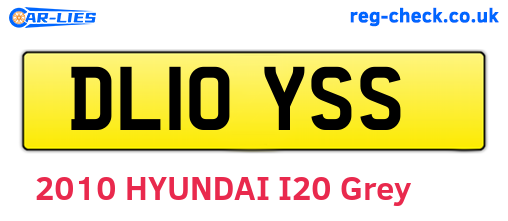 DL10YSS are the vehicle registration plates.