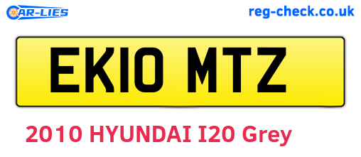 EK10MTZ are the vehicle registration plates.