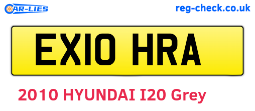 EX10HRA are the vehicle registration plates.