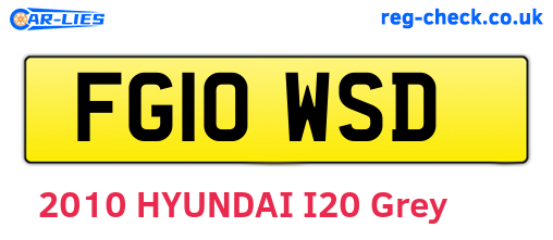 FG10WSD are the vehicle registration plates.