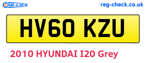 HV60KZU are the vehicle registration plates.