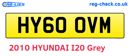 HY60OVM are the vehicle registration plates.