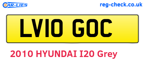 LV10GOC are the vehicle registration plates.