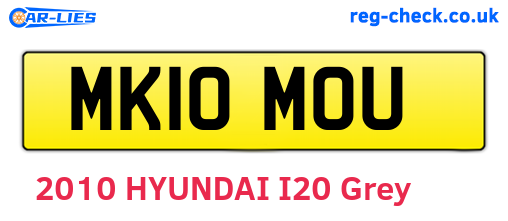 MK10MOU are the vehicle registration plates.
