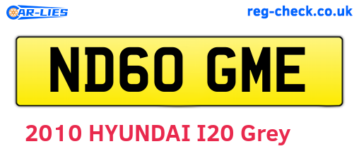 ND60GME are the vehicle registration plates.