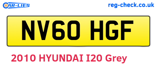 NV60HGF are the vehicle registration plates.