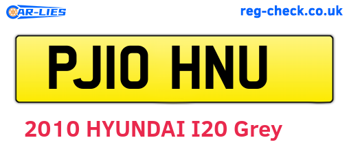 PJ10HNU are the vehicle registration plates.