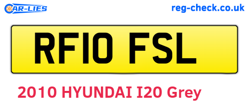 RF10FSL are the vehicle registration plates.