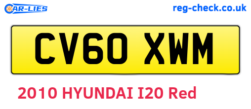 CV60XWM are the vehicle registration plates.