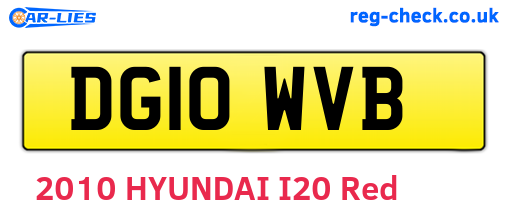DG10WVB are the vehicle registration plates.