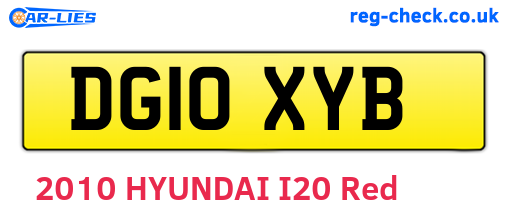 DG10XYB are the vehicle registration plates.