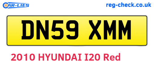 DN59XMM are the vehicle registration plates.