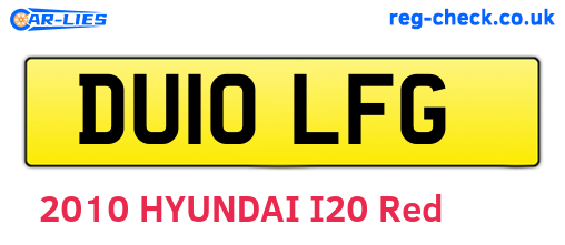DU10LFG are the vehicle registration plates.