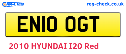 EN10OGT are the vehicle registration plates.
