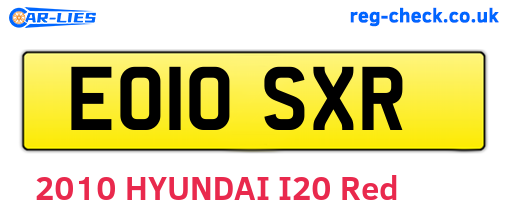 EO10SXR are the vehicle registration plates.