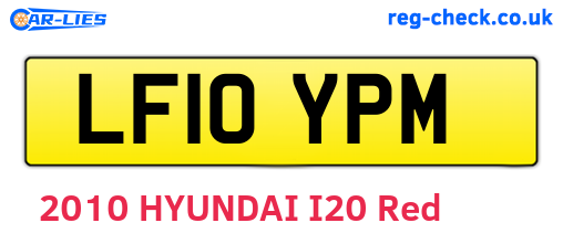 LF10YPM are the vehicle registration plates.