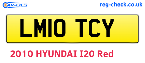 LM10TCY are the vehicle registration plates.