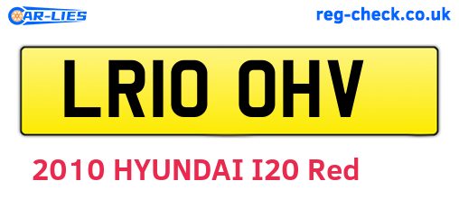 LR10OHV are the vehicle registration plates.