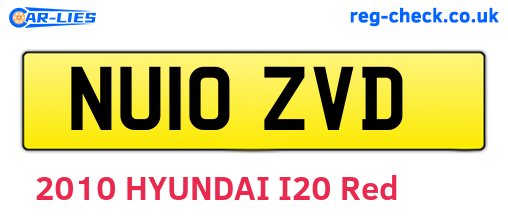 NU10ZVD are the vehicle registration plates.